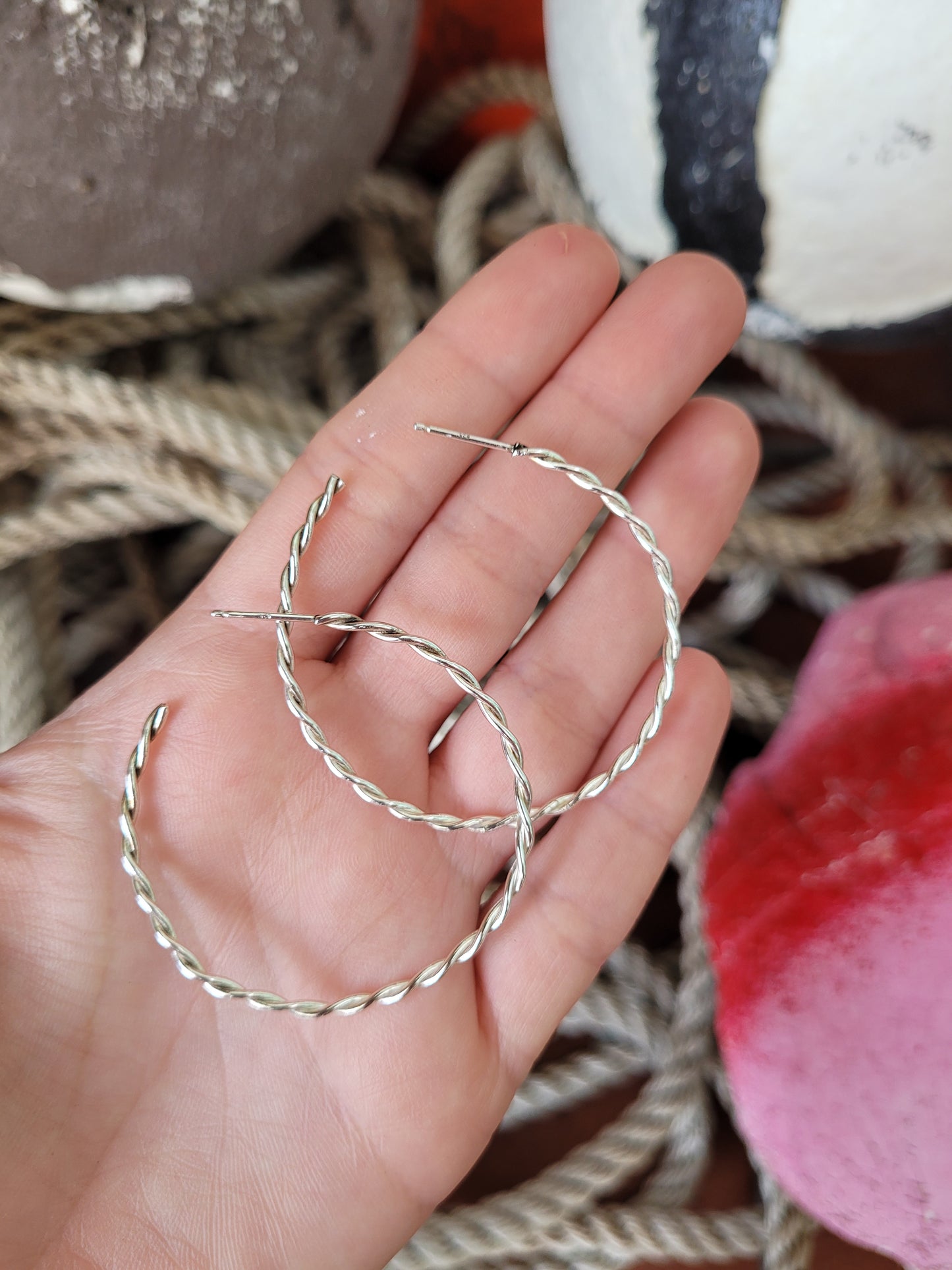 Rope Hoop Earrings
