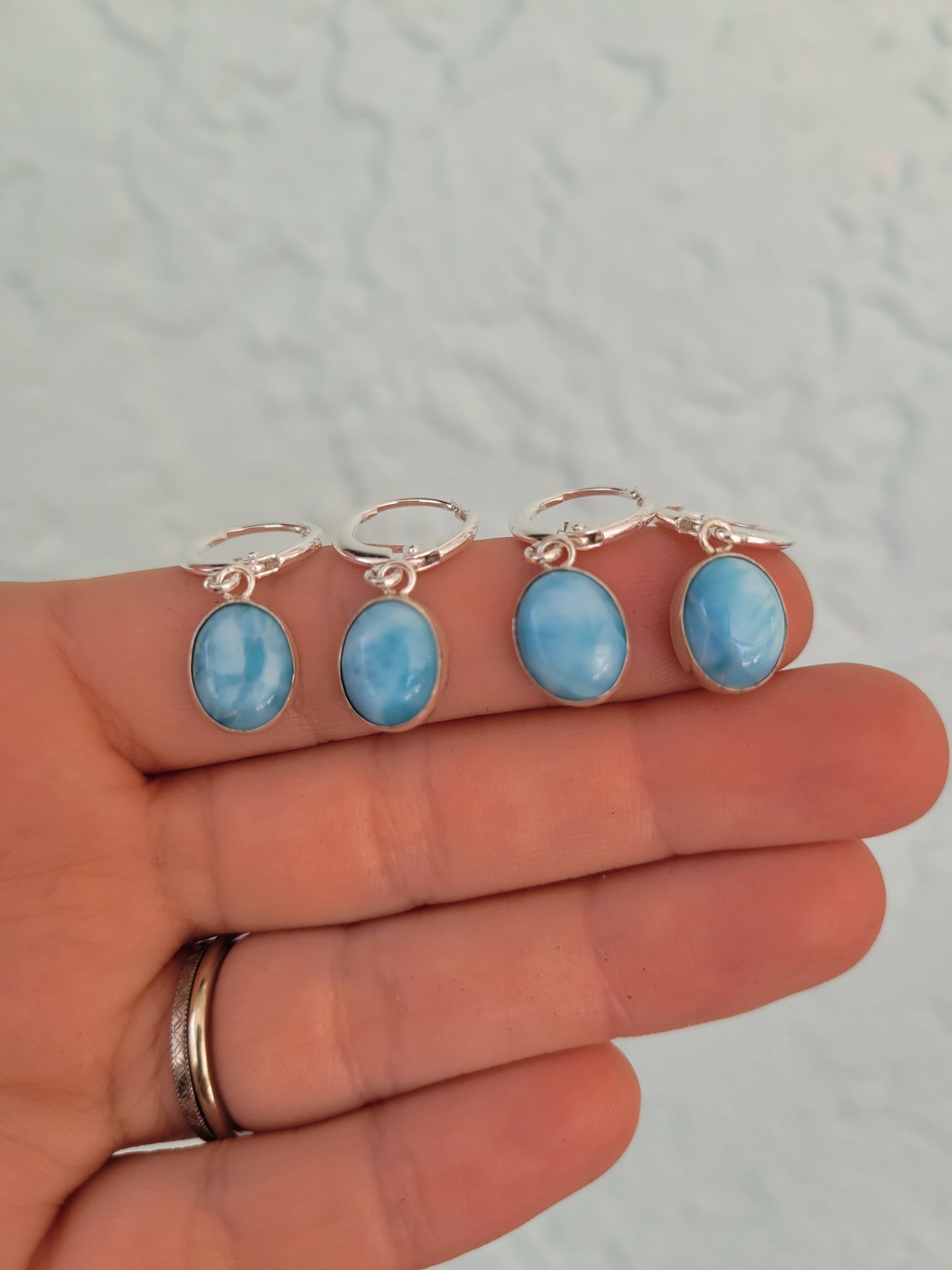 Larimar Ear Huggies